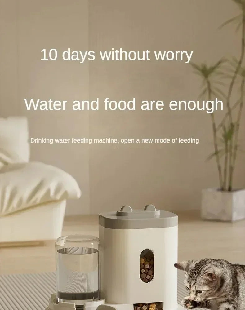 Comedero Automático con Fuente de Agua para Perros y Gatos - Gran Capacidad 2L
