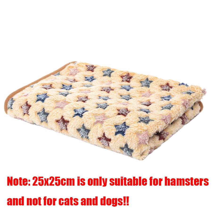 Manta Suave y Esponjosa para Mascotas, Franela con Estampado de Huellas, Cama Cálida y Cómoda para Perros y Gatos