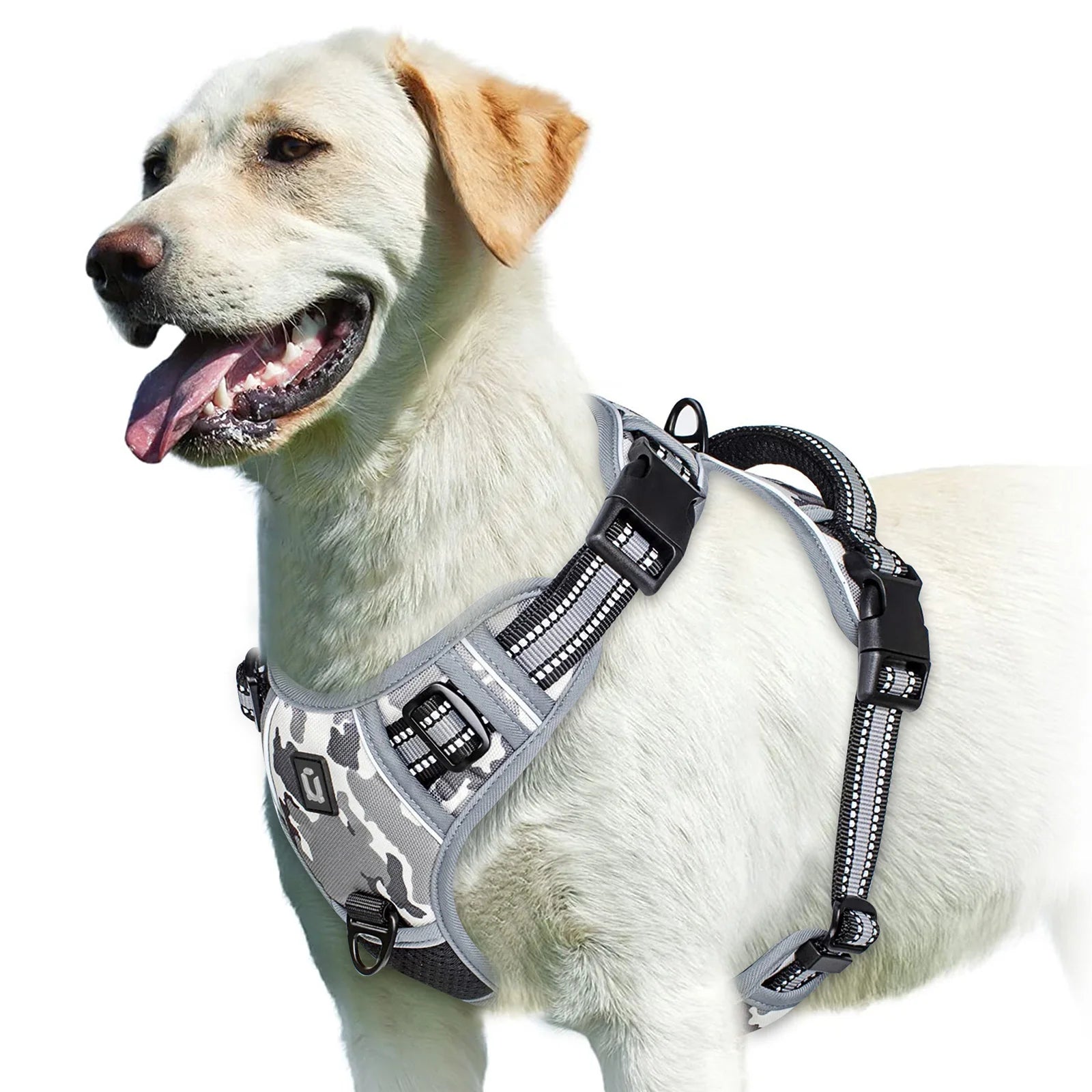 Arnés Antitirones para Perros, Chaleco Acolchado Ajustable con Asa de Control Fácil