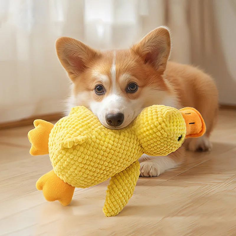 Juguete de Peluche Ganso para Perros y Gatos - Mordedor con Sonido