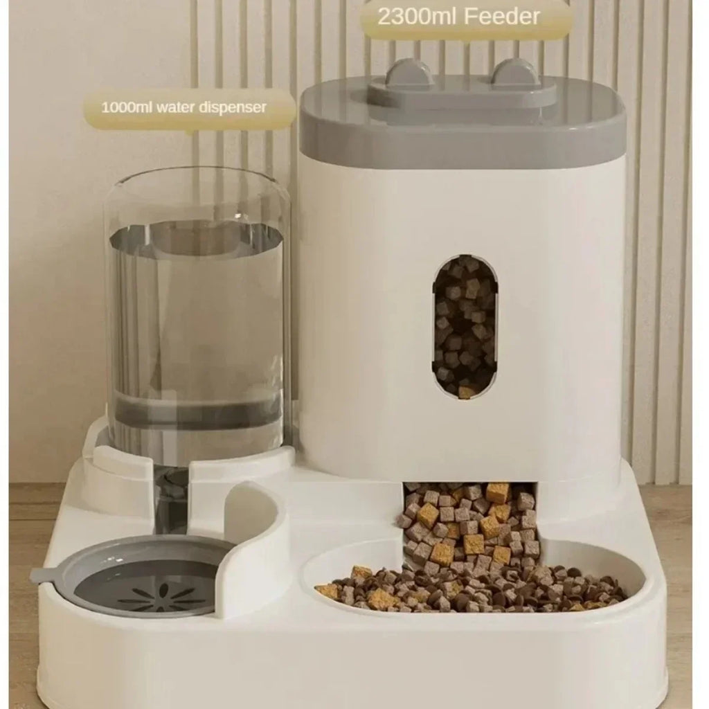 Comedero Automático con Fuente de Agua para Perros y Gatos - Gran Capacidad 2L