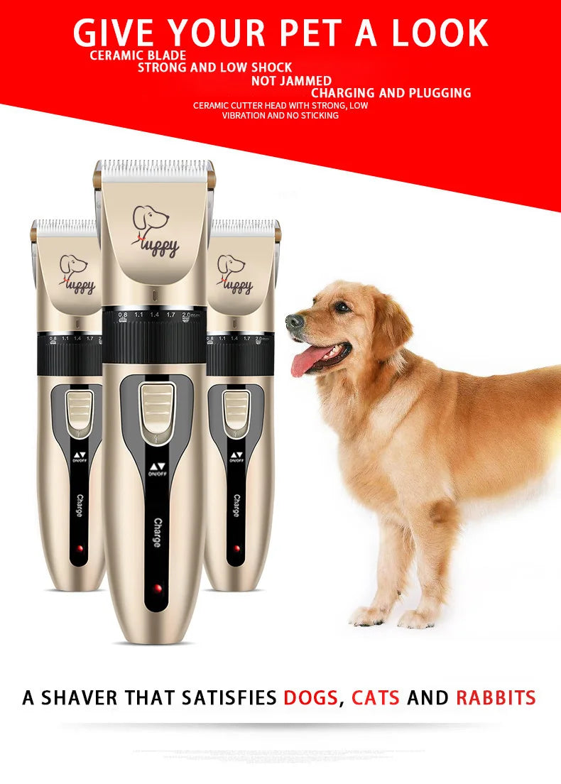 Kit Cortapelos Eléctrico para Perros y Gatos - Silencioso, Recargable y Profesional