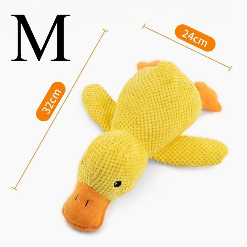 Juguete de Pato para Perros, Peluche Resistente a Mordiscos con Sonido, Alivio Dental, Compañero Suave para Perros Pequeños y Grandes