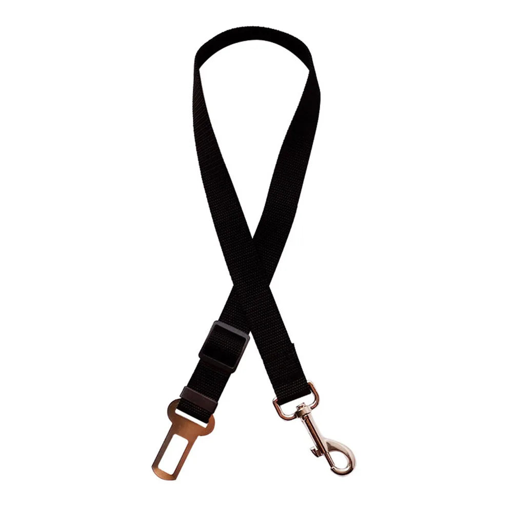 Cinturón de Seguridad Ajustable para Perros en el Coche — Nylon Reflectante y Elástico | 21 Colores