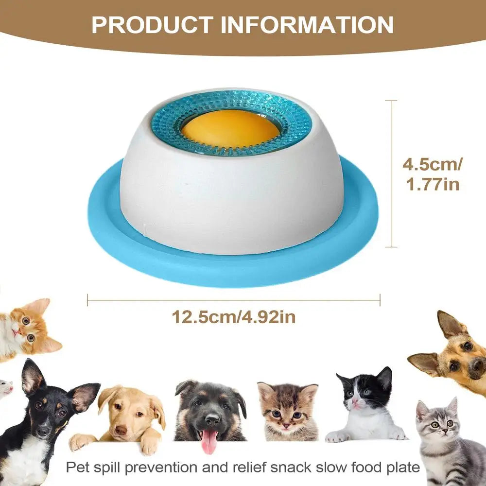 Comedero Lento Interactivo para Perros y Gatos - Juguete Lamer Antiengullimiento