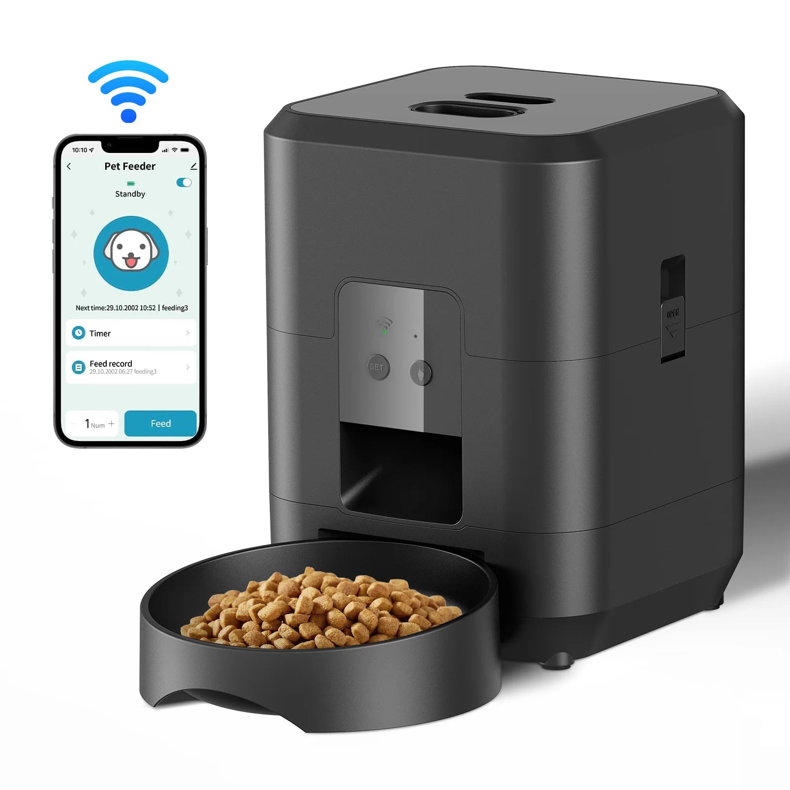 Comedero Automático Inteligente para Gatos y Perros — Con Temporizador y WiFi | 2L