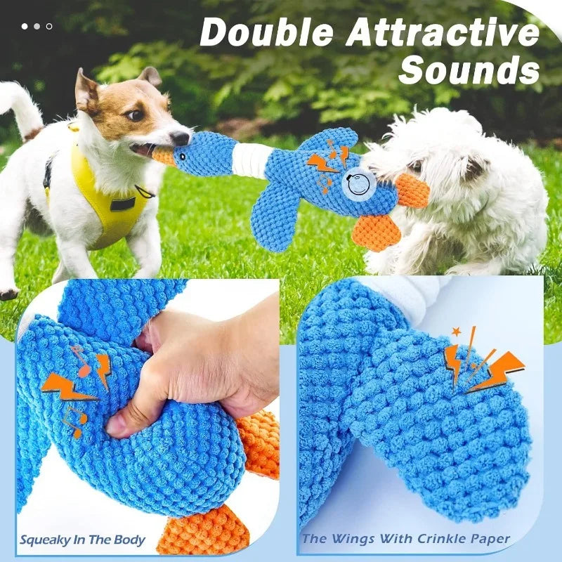 Juguete de Peluche Ganso para Perros y Gatos - Mordedor con Sonido