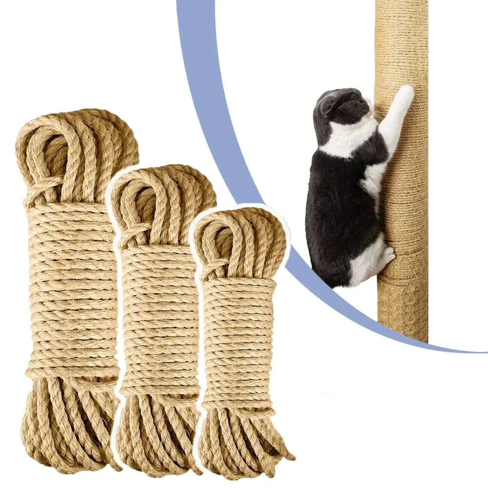 Cuerda de Sisal Natural para Rascador de Gatos — DIY Protector de Muebles | 10m, 20m o 50m