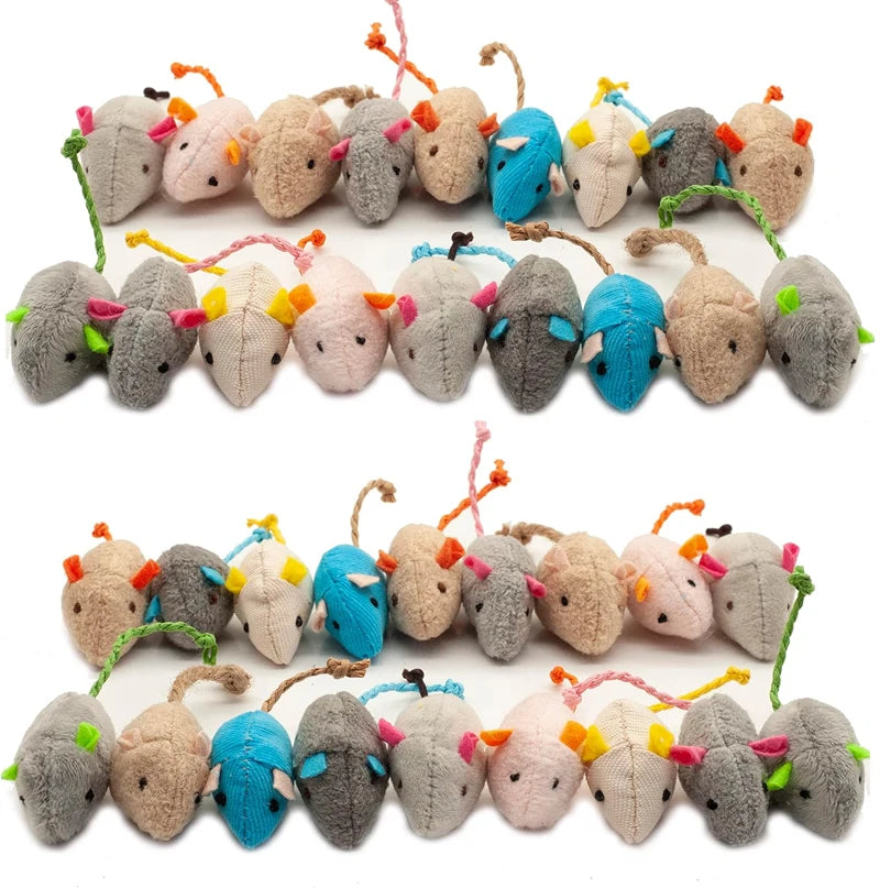 Ratones de Peluche con Catnip para Gatos — Pack de 3 a 200 unidades | Juguete Interactivo